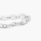 Silver Textured Link Chain Bracelet - Jordans Jewellers