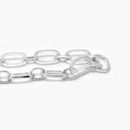 Silver Textured Link Chain Bracelet - Jordans Jewellers