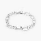 Silver Textured Link Chain Bracelet - Jordans Jewellers