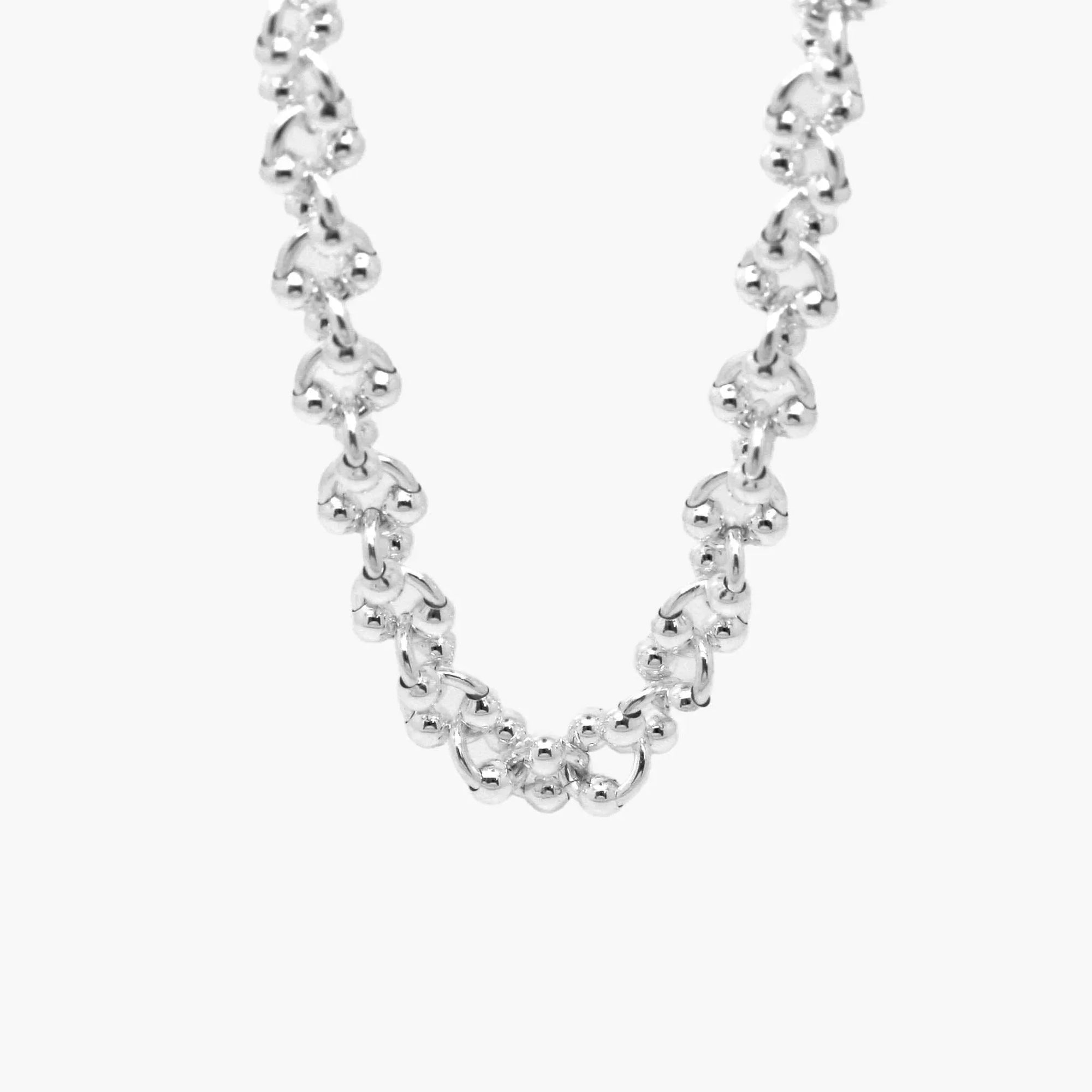 Silver Circle & Ball Necklace - Jordans Jewellers