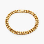 Men's Gold Colour Stainless Steel 8mm Cuban Link Bracelet