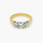 18ct Gold 1.37ct Diamond Three Stone Ring - Jordans Jewellers