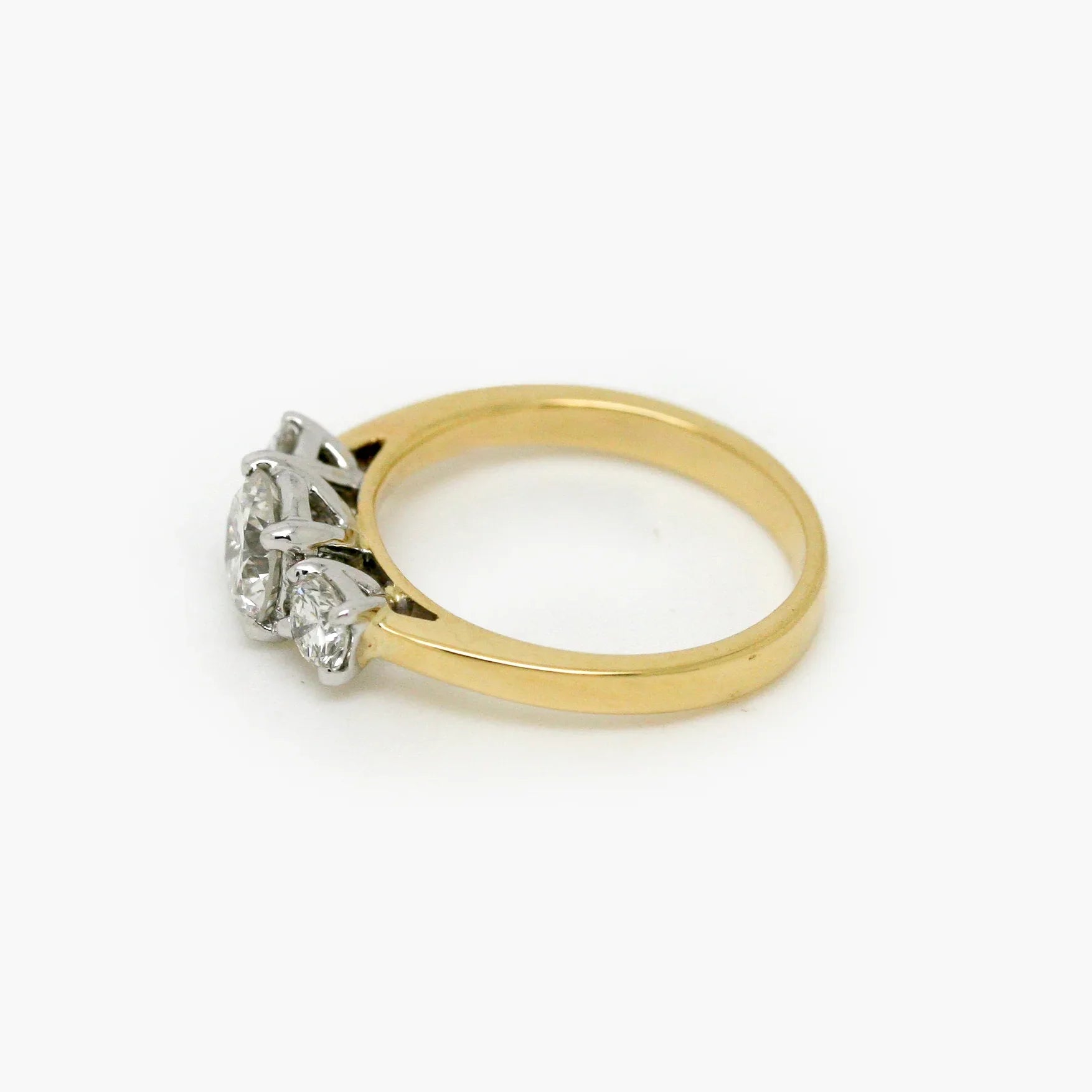 18ct Gold 1.37ct Diamond Three Stone Ring - Jordans Jewellers