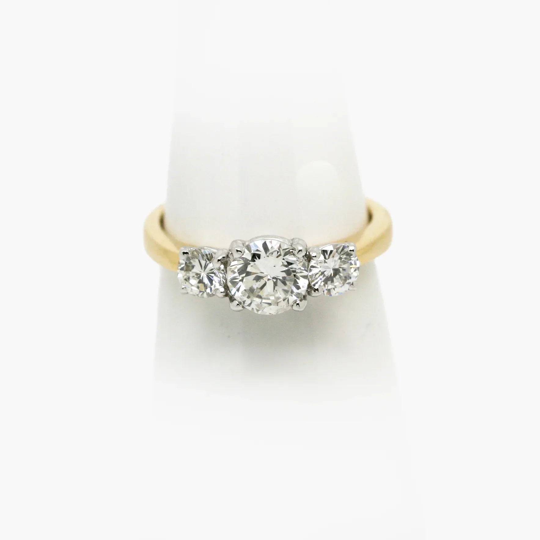 18ct Gold 1.37ct Diamond Three Stone Ring - Jordans Jewellers