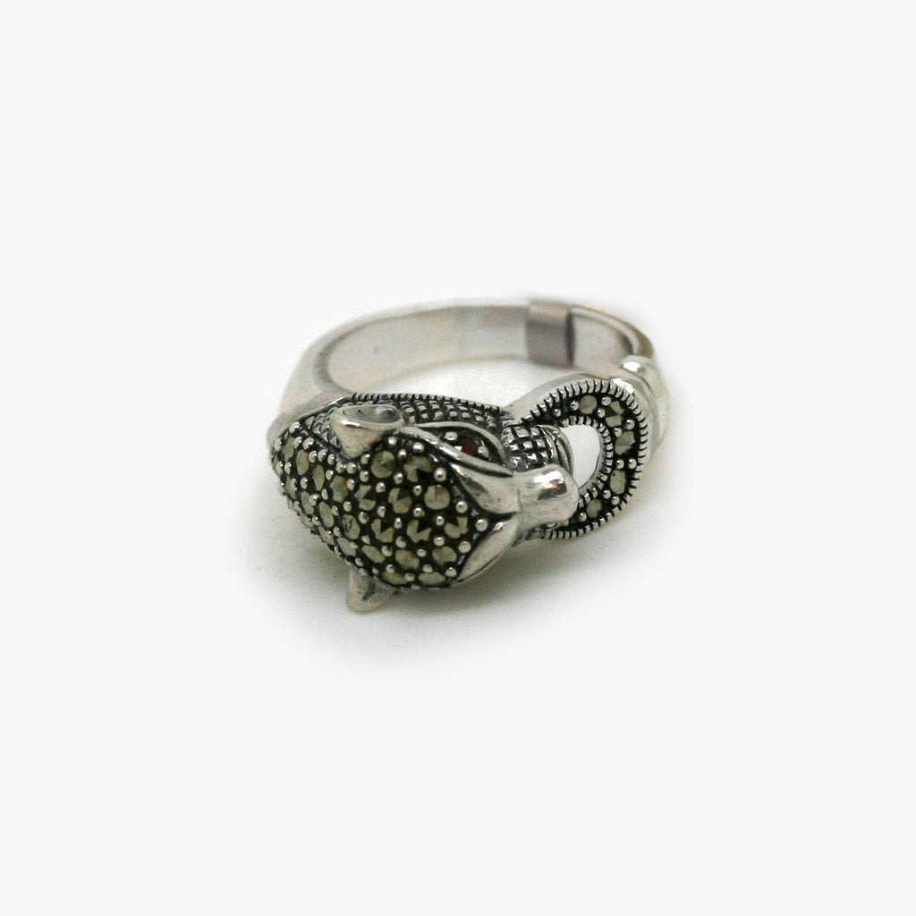 Silver Marcasite Tiger Ring - Jordans Jewellers