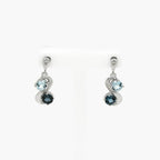 Silver Sky & London Blue Topaz S-Curve Drop Earrings - Jordans Jewellers