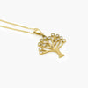 CZ Tree of Life Pendant Necklace in 9ct Yellow Gold - Jordans Jewellers