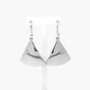 Silver Triangle Drop Earrings
