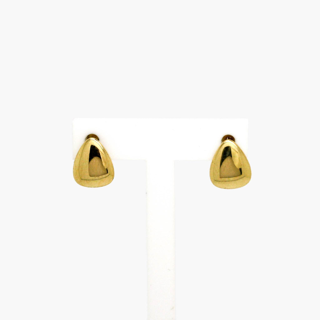 Soft Triangle Stud Earrings in 9ct Yellow Gold - Jordans Jewellers