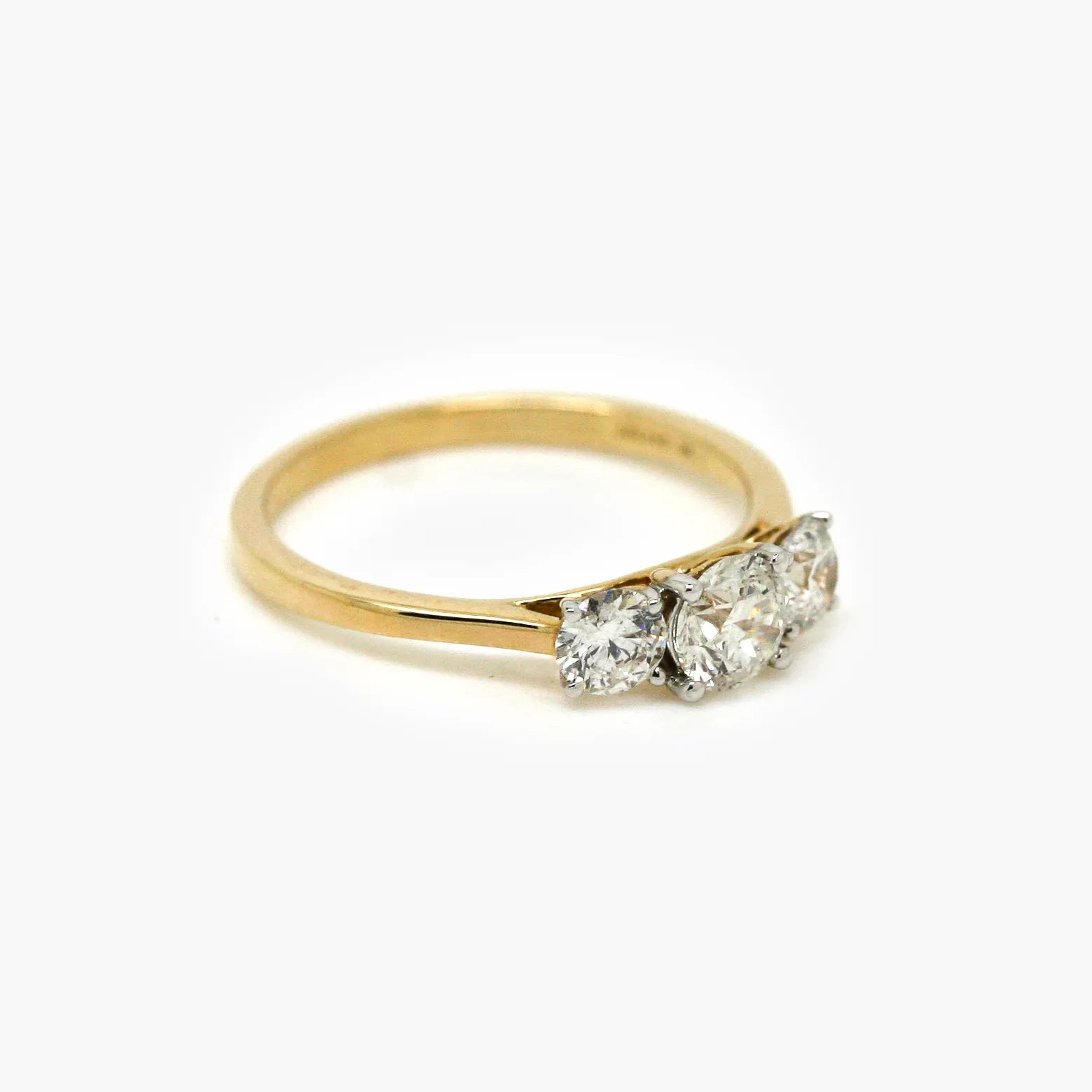 9ct Yellow Gold 1.05ct Three-Stone Diamond Ring - Jordans Jewellers