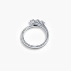 18ct White Gold Diamond Three Stone Twist Ring