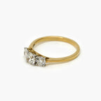 9ct Yellow Gold 1.05ct Three-Stone Diamond Ring - Jordans Jewellers
