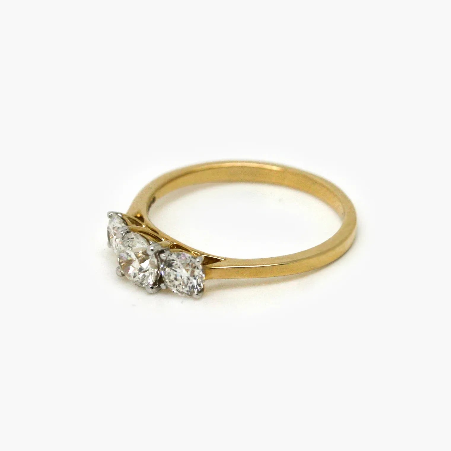 9ct Yellow Gold 1.05ct Three-Stone Diamond Ring - Jordans Jewellers