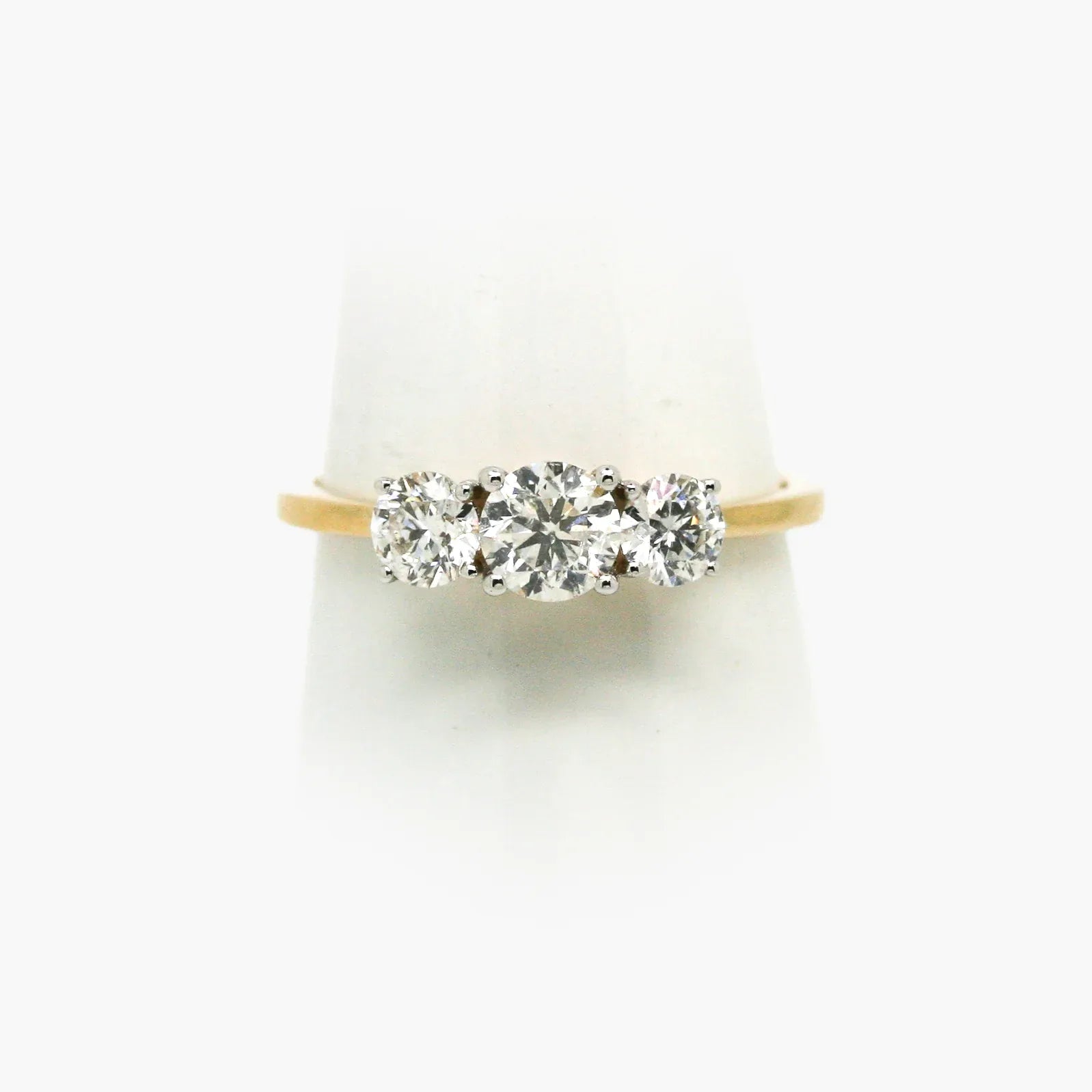 9ct Yellow Gold 1.05ct Three-Stone Diamond Ring - Jordans Jewellers