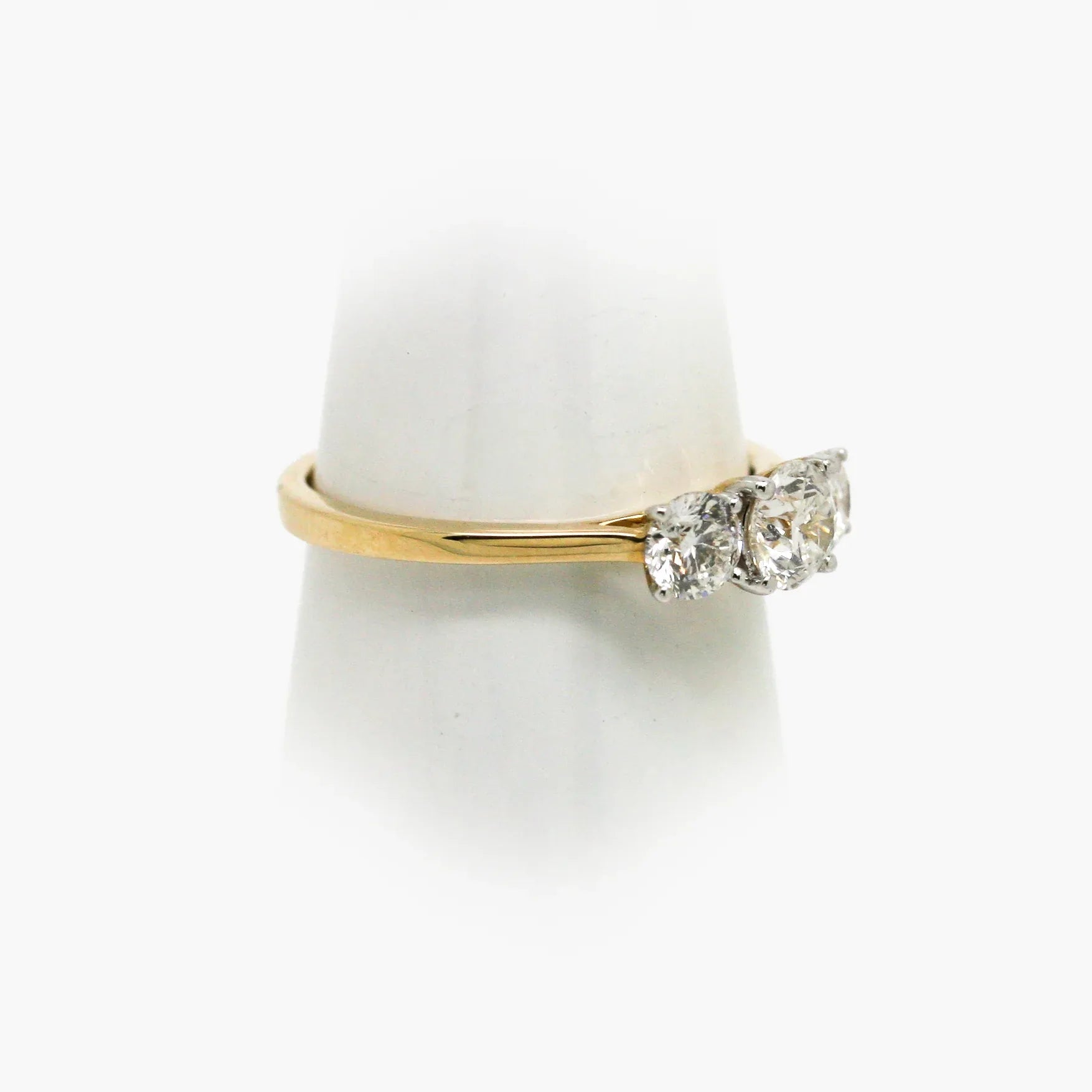 9ct Yellow Gold 1.05ct Three-Stone Diamond Ring - Jordans Jewellers