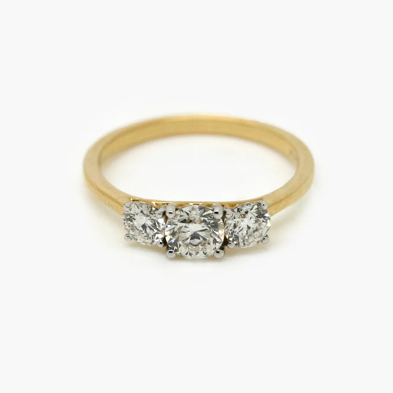 9ct Yellow Gold 1.05ct Three-Stone Diamond Ring - Jordans Jewellers