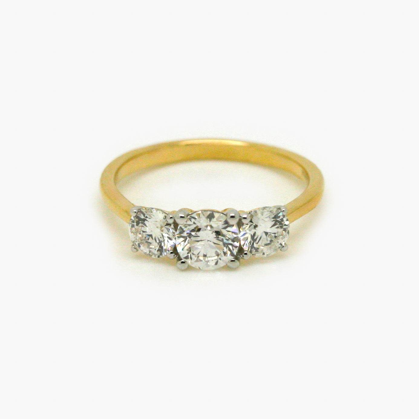 9ct Yellow Gold Trilogy Diamond Ring 1.51ct - Jordans Jewellers