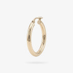 9ct Yellow Gold Tube Hoop Earrings