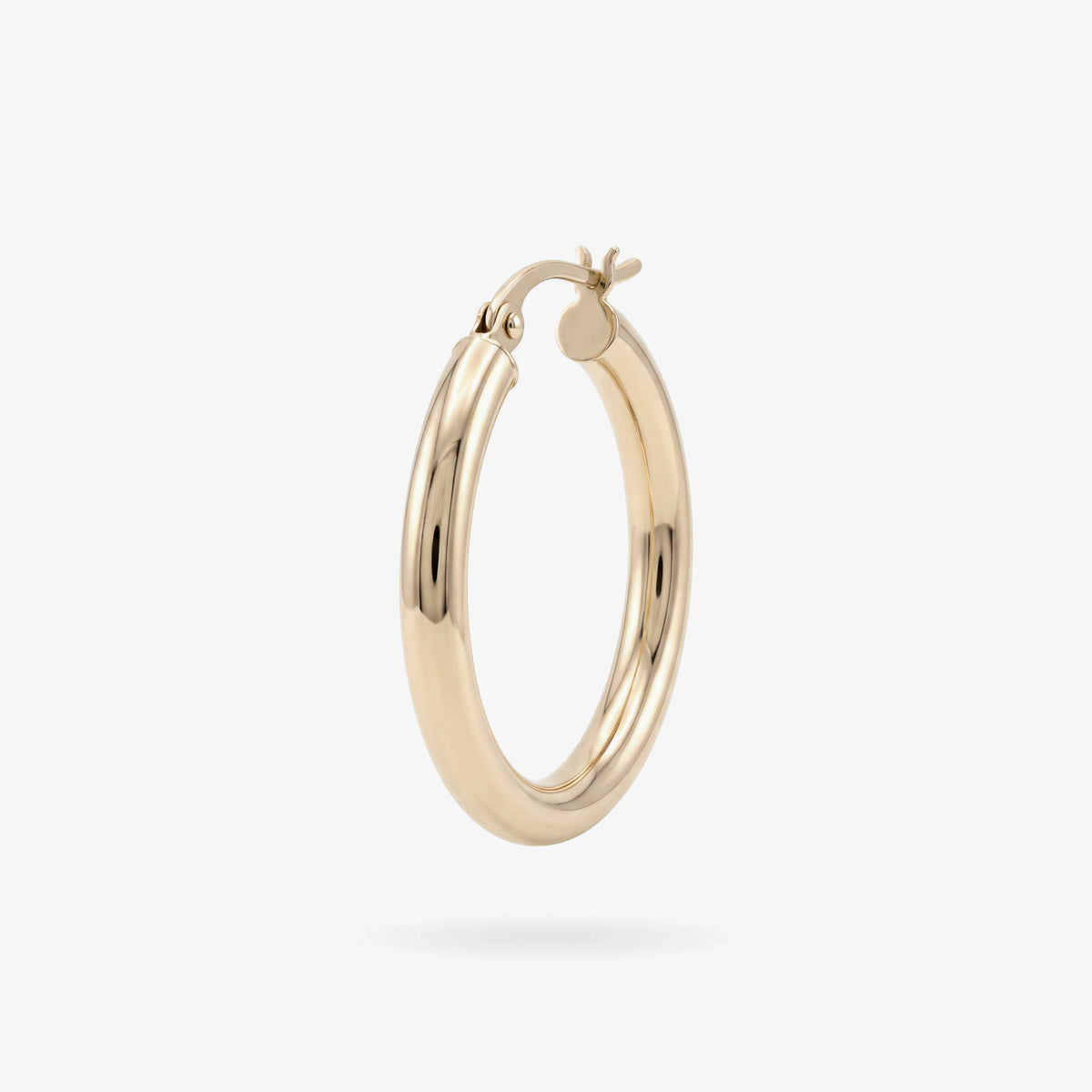 9ct Yellow Gold Tube Hoop Earrings