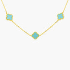 NEW Silver Gold Plated Turquoise Necklace - Jordans Jewellers