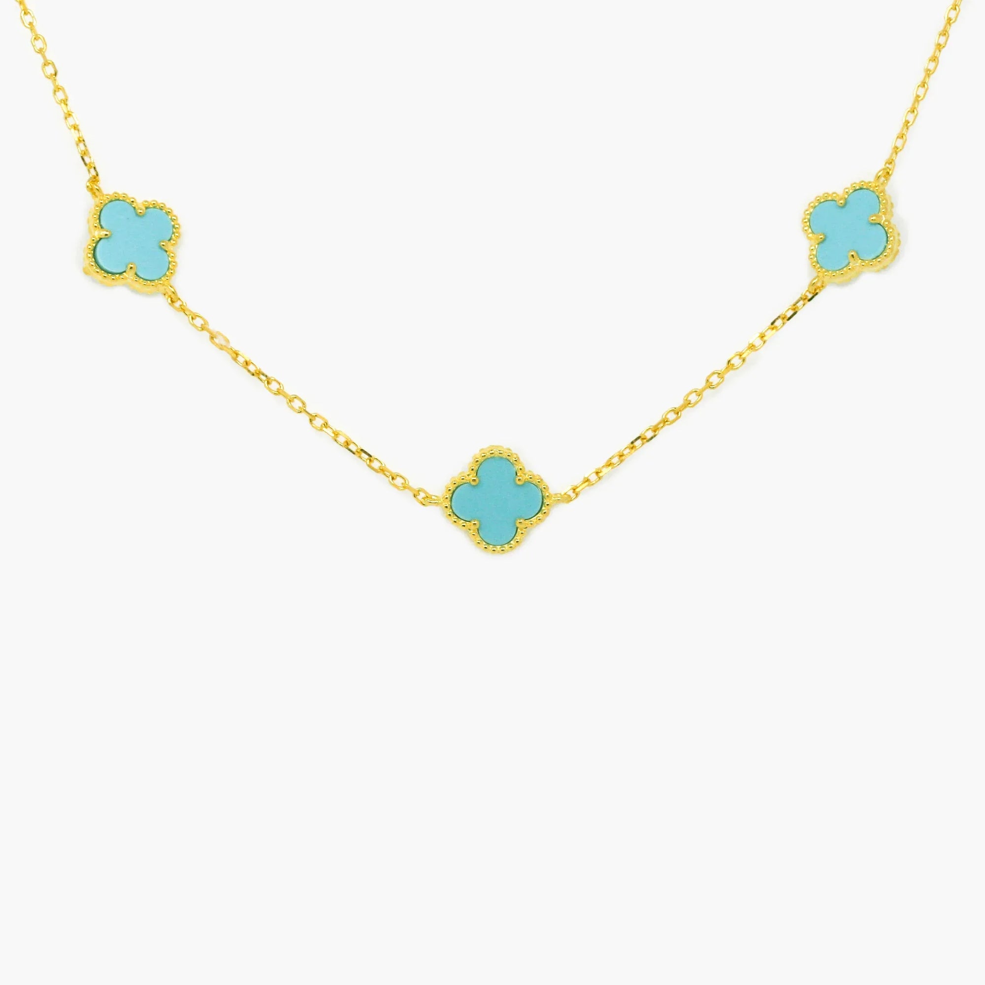 NEW Silver Gold Plated Turquoise Necklace - Jordans Jewellers
