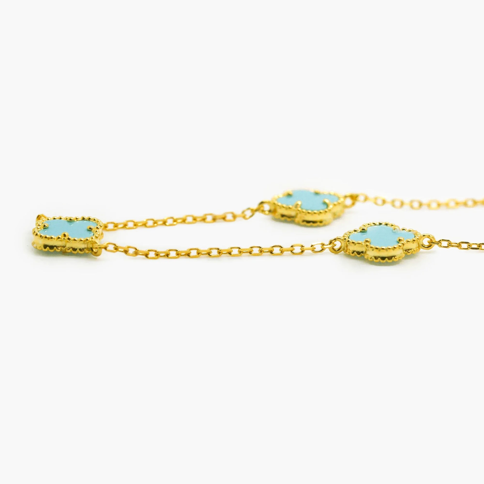 NEW Silver Gold Plated Turquoise Necklace - Jordans Jewellers