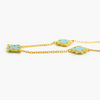 NEW Silver Gold Plated Turquoise Necklace