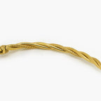 9ct Yellow Gold Textured Twisted Bangle - Jordans Jewellers