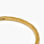 9ct Yellow Gold Twisted Bangle - Jordans Jewellers