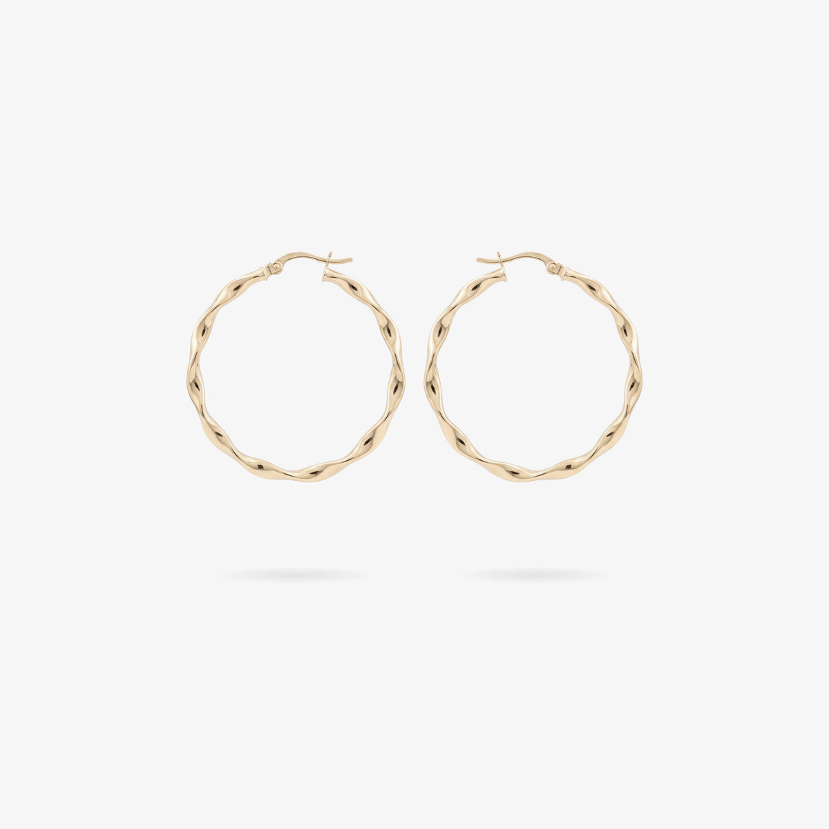 9ct Yellow Gold Twisted Hoop Earrings