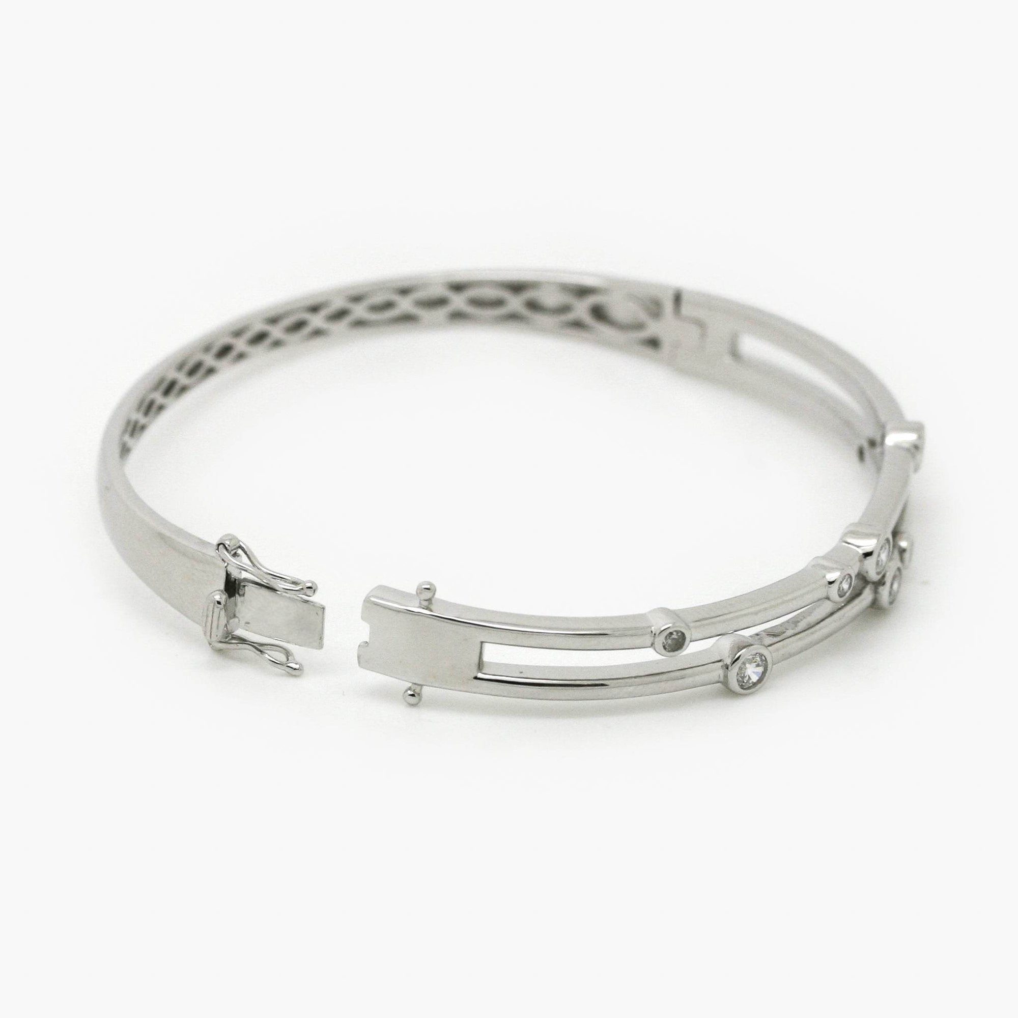 Silver CZ Double Row Bubble Bracelet - Jordans Jewellers