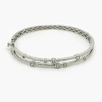 Silver CZ Double Row Bubble Bracelet - Jordans Jewellers