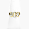 Two Tone Interlocking Circle Ring in 9ct Gold