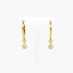 Two Stone Diamond Continental Earrings in 18ct Yellow Gold - Jordans Jewellers