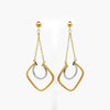 Two-Tone Swing Drop Earrings in 9ct Gold - Jordans Jewellers