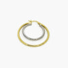 Two Tone Hoop Earrings in 9ct Gold