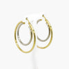 Two Tone Hoop Earrings in 9ct Gold