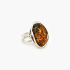 Adjustable Split Shank Amber Ring - Jordans Jewellers