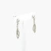 white gold twist earrings