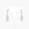 white gold cubic zirconia drop earrings