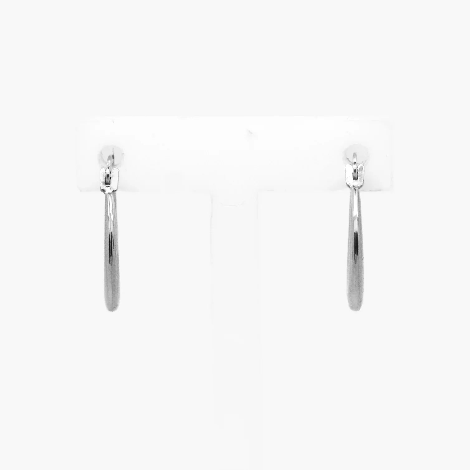 9ct White Gold Creole Hoop Earrings - Jordans Jewellers