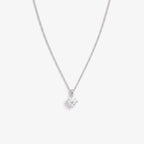 18ct White Gold Diamond Solitaire Pendant Necklace