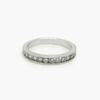 9ct White Gold Channel Set Diamond Half Eternity Ring 0.50ct - Jordans Jewellers