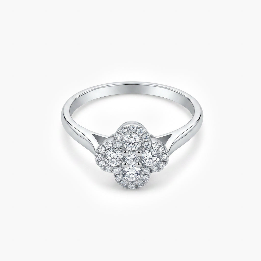 18ct White Gold 0.45ct Diamond Cluster Ring