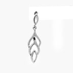 9ct White Gold Leaf Drop Earrings - Jordans Jewellers