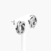 Polished Knot Stud Earrings in 9ct White Gold - Jordans Jewellers