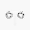 Polished Knot Stud Earrings in 9ct White Gold - Jordans Jewellers