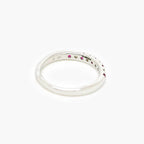 9ct White Gold Ruby & Diamond Half Eternity Ring - Jordans Jewellers