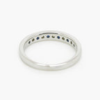 9ct White Gold Sapphire & Diamond Claw Set Half Eternity Ring - Jordans Jewellers