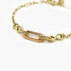 14ct Yellow and Rose Gold Mixed Link Bracelet - Jordans Jewellers